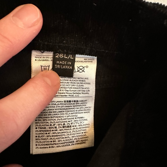 AG Adriano Goldschmied The Moto Stevie Ankle Cord Black Jean Size 26L - Picture 5 of 7